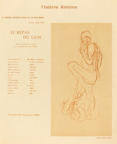 A refeição do leão de after Auguste Rodin