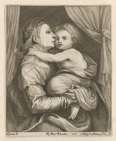 Madonna e criança de After David Teniers the Younger