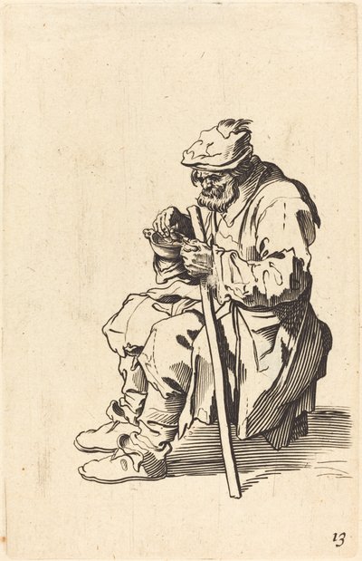 Comer Mendigo de After Jacques Callot