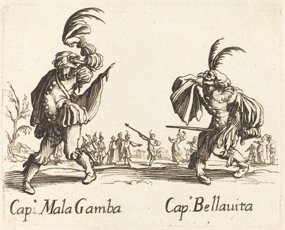 Cap. Mala Gamba e Cap. Bellavita de After Jacques Callot