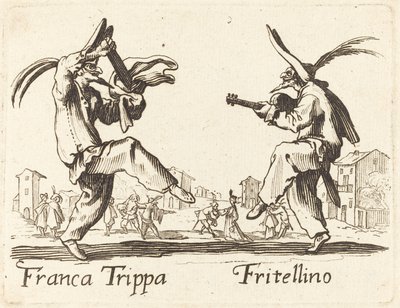 Franca Trippa e Fritellino de After Jacques Callot