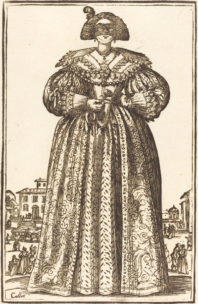 Mulher Nobre Mascarada de After Jacques Callot