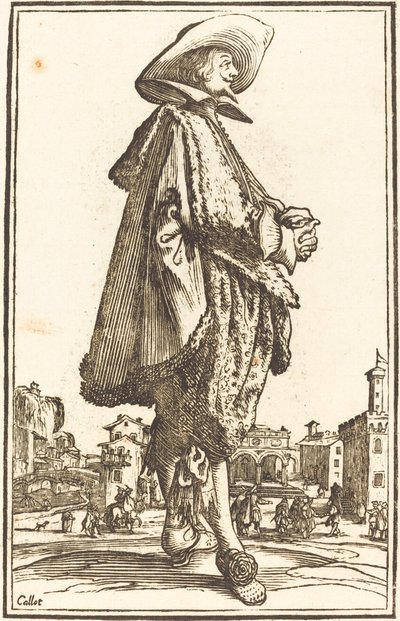 Homem nobre com as mãos postas de After Jacques Callot