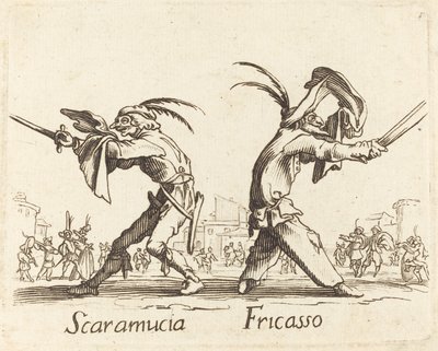 Scaramucia e Fricasso de After Jacques Callot