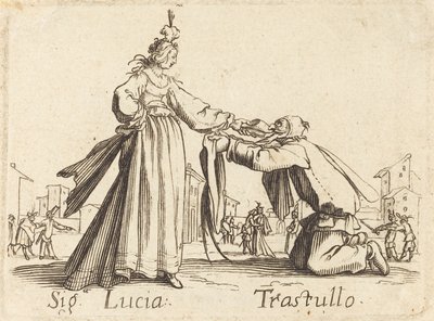 Signa. Lucia e Trastullo de After Jacques Callot