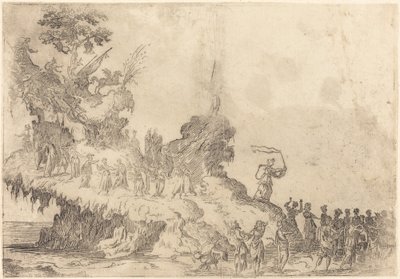 O flutuador do Monte Parnaso de After Jacques Callot