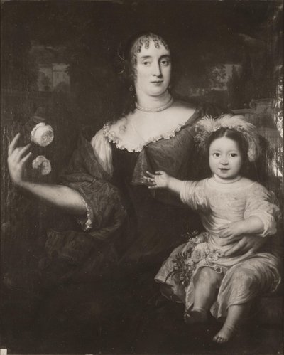 Retrato duplo de Maria van Berckel (1631-1796) e da sua filha de After Jan de Baen
