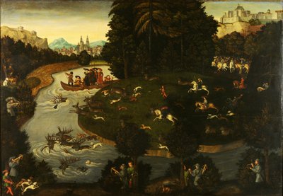 Caça ao veado de after Lucas Cranach the Elder