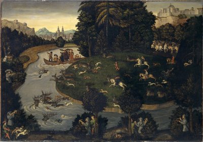 Caça ao veado de after Lucas Cranach the Elder