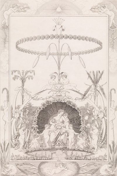 Dia, da série The Times of the Day, 1807. de After Philipp Otto Runge