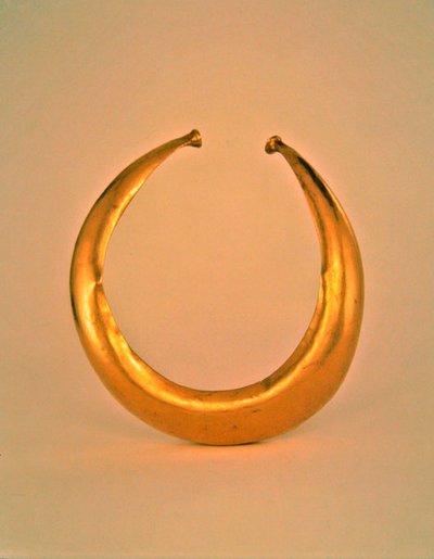Colarinho, Mooghaun Norte, Clare County, Idade do Bronze Final, 800-700 AC (ouro) de Age Bronze