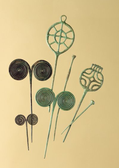 Agulhas, de Ober- und Unterbinbach, Haina, Grossenlueder e Liebenau (bronze) de Age Bronze