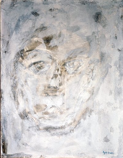 Bruto, 2014 (técnicas mistas, areia e acrílico) de Agnes Girardon