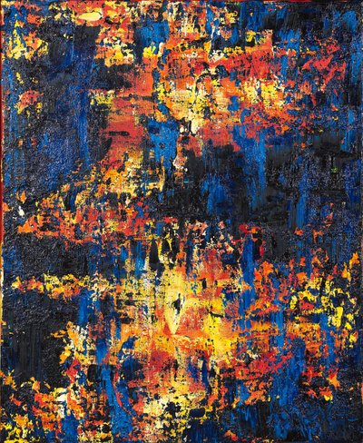 Resilience 1, 2019 (técnicas mistas sobre tela) de Agnes Girardon