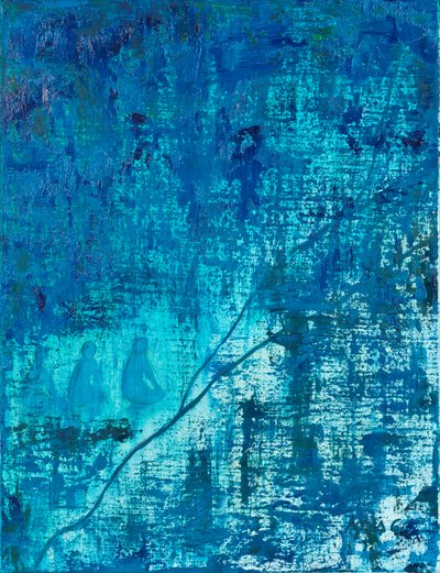 Tempo1 , 2018 (óleo sobre tela) de Agnes Girardon