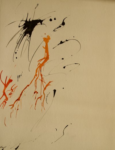 Sem título 17, 2016 (tinta e acrílico sobre papel) de Agnes Girardon
