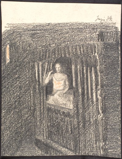 Mulher na alcova de Agnes Slott Møller