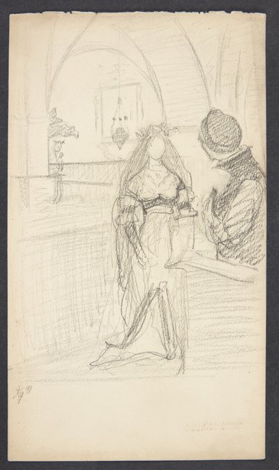 Rascunho de "Agnete" de Agnes Slott Møller