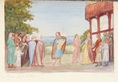Composição da figura de rascunho de Agnes Slott Møller
