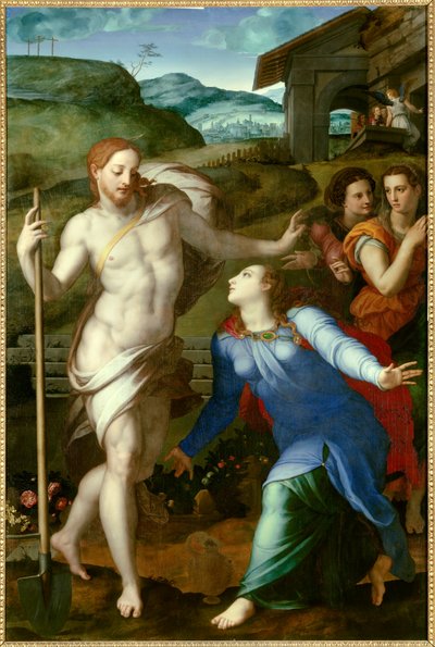 Cristo aparecendo como jardineiro de Maria Madalena de Agnolo Bronzino