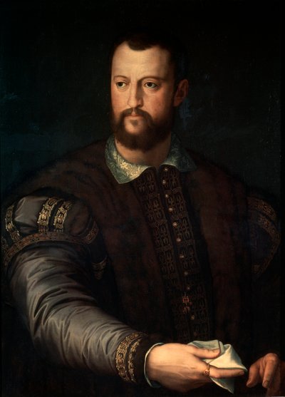 Retrato do Grão-Duque da Toscana Cosimo I de Médici, 1519-1574, após 1560. de Agnolo Bronzino