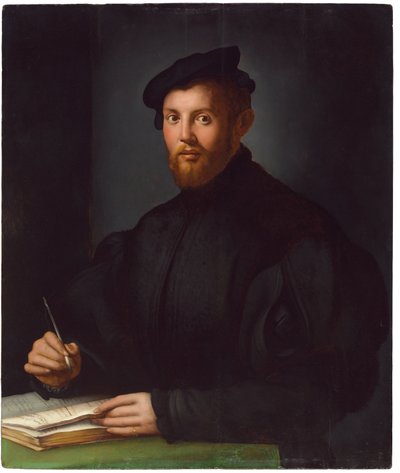 Retrato de um jovem com um livro de Agnolo Bronzino