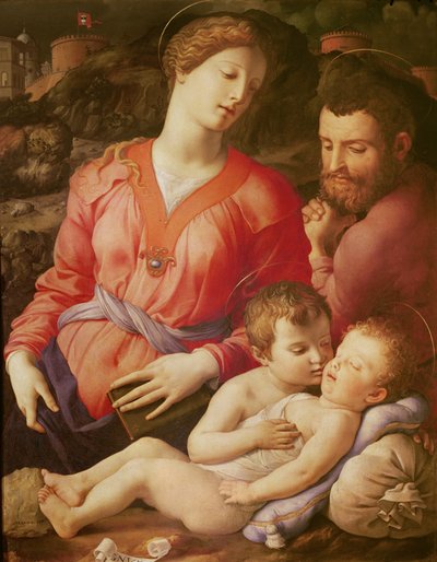 A Sagrada Família Panciatichi, c. 1540 (óleo sobre madeira) de Agnolo Bronzino