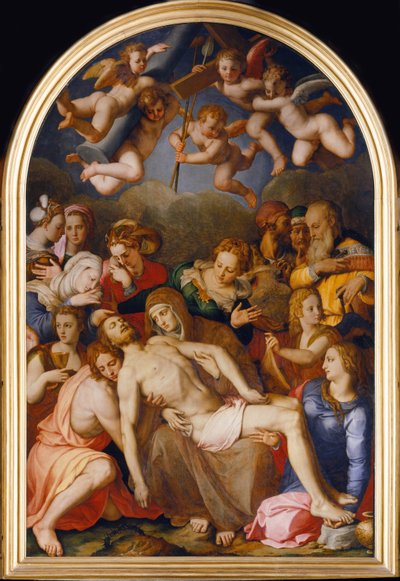 La descente de Croix - A descida da cruz - Bronzino, Agnolo (1503-1572) - 1553 - Óleo sobre madeira - 263x175 - Palazzo Vecchio, Florença de Agnolo Bronzino