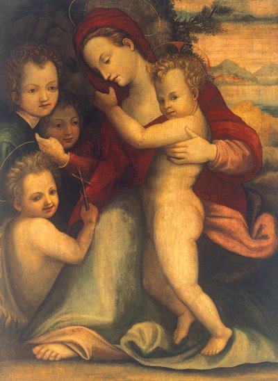 Madonna com Criança, São João e anjos de Agnolo Bronzino