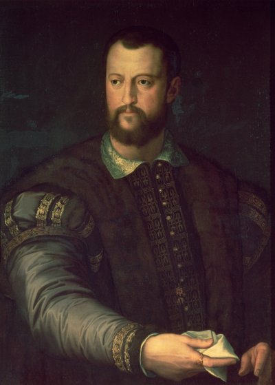 Retrato de Cosimo I de &39;Medici (1519-74) 1559 (óleo sobre tela) de Agnolo Bronzino