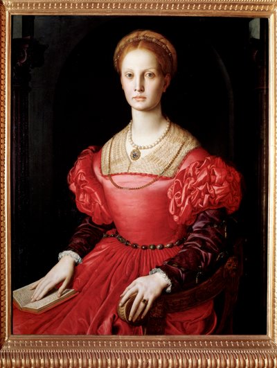 Retrato de Lucrécia Panciatichi, esposa de Bartolomeo Panciatichi (óleo sobre tela) de Agnolo di Cosimo Bronzino