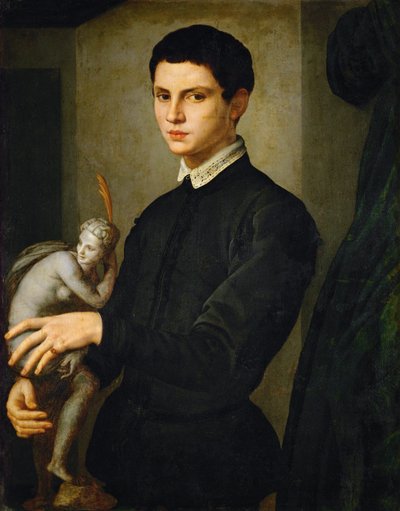 Retrato de um jovem escultor ... de Agnolo di Cosimo Bronzino