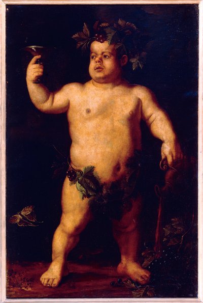Retrato do anão Morgante como Bacchus (óleo sobre tela) de Agnolo Bronzino