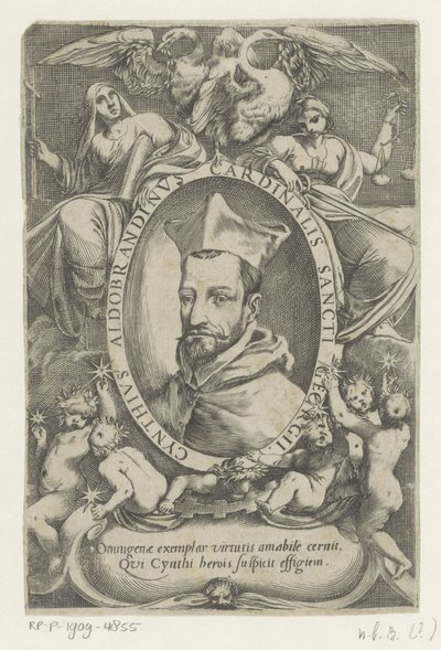 Retrato do Cardeal Cinzio Aldobrandini de Agostino Carracci (possibly)
