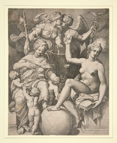 Caridade, Justiça, Verdade e Paz de Agostino Carracci