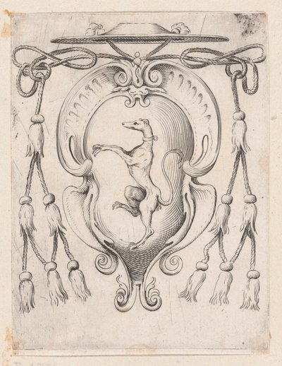 Brasão de um Cardeal da Família Sampieri, 1590-95. de Agostino Carracci