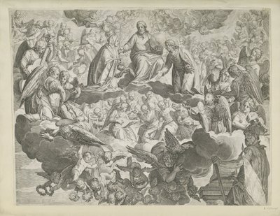 O martírio de Santa Justina de Pádua (metade superior) de Agostino Carracci