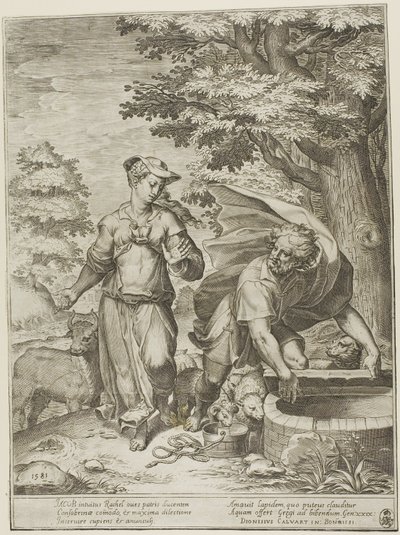 Jacó e Raquel de Agostino Carracci