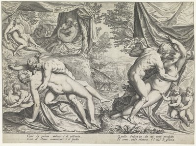 O amor na Idade do Ouro
Os frutos do amor
Diferentes aspectos do amor de Agostino Carracci