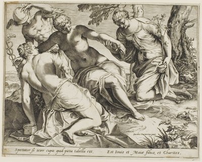 Mercúrio e as Graças de Agostino Carracci