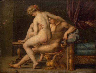 Nudez com homem e mulher de Agostino Carracci