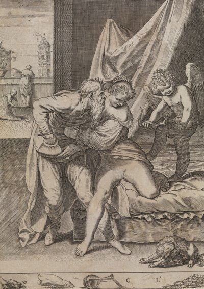 Tudo ganha ouro, ca. 1590-95. de Agostino Carracci