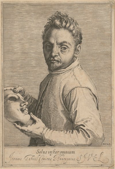 Retrato de Giovanni Gabrielli, chamado «Il Sivello» de Agostino Carracci