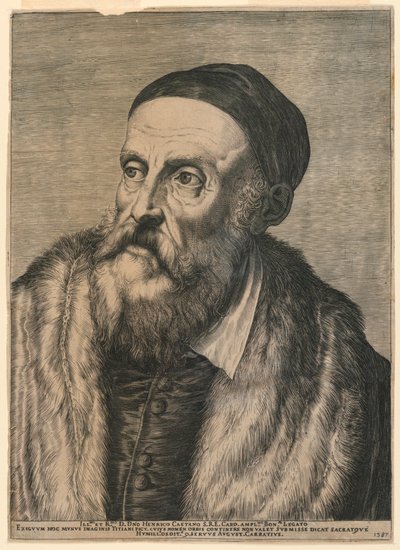 Retrato de Ticiano de Agostino Carracci