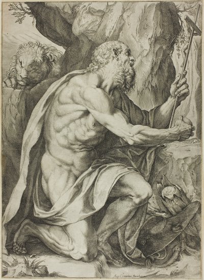 São Jerônimo em Penitência de Agostino Carracci