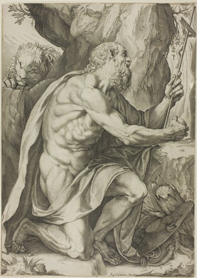 São Jerônimo em Penitência de Agostino Carracci