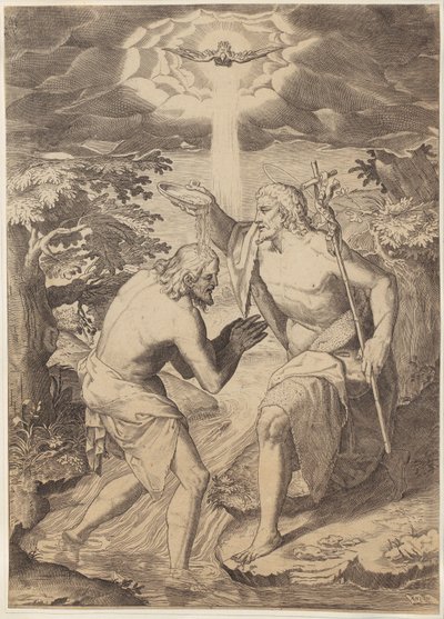 Batismo de Cristo de Agostino Carracci
