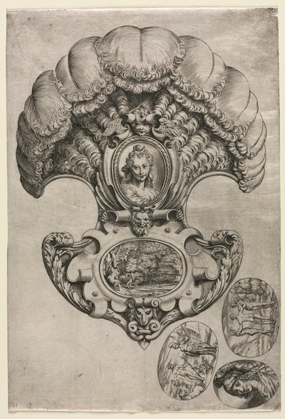 O ventilador Ventilador, c. 1589-1595. de Agostino Carracci