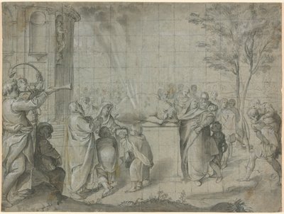 O Sacrifício de Pélias a Netuno de Agostino Carracci