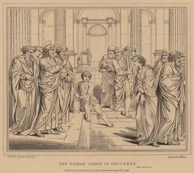 A mulher tomada em adultério, John de Agostino Carracci